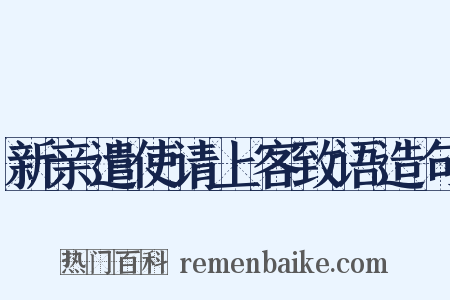 新亲遣使请上客致语造句是什么意思的图片